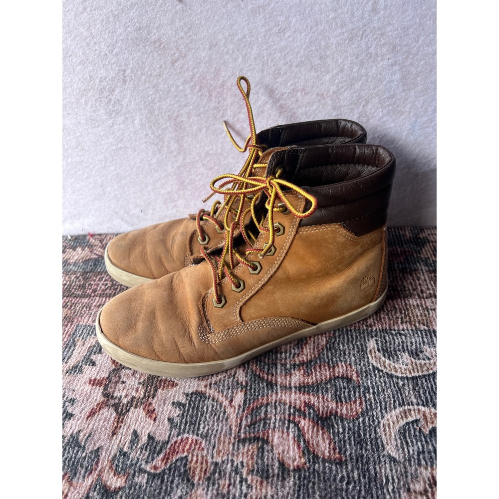 Timberland Davis Square Wheat Nubuck Leather Chukka Sneaker Boots Womens